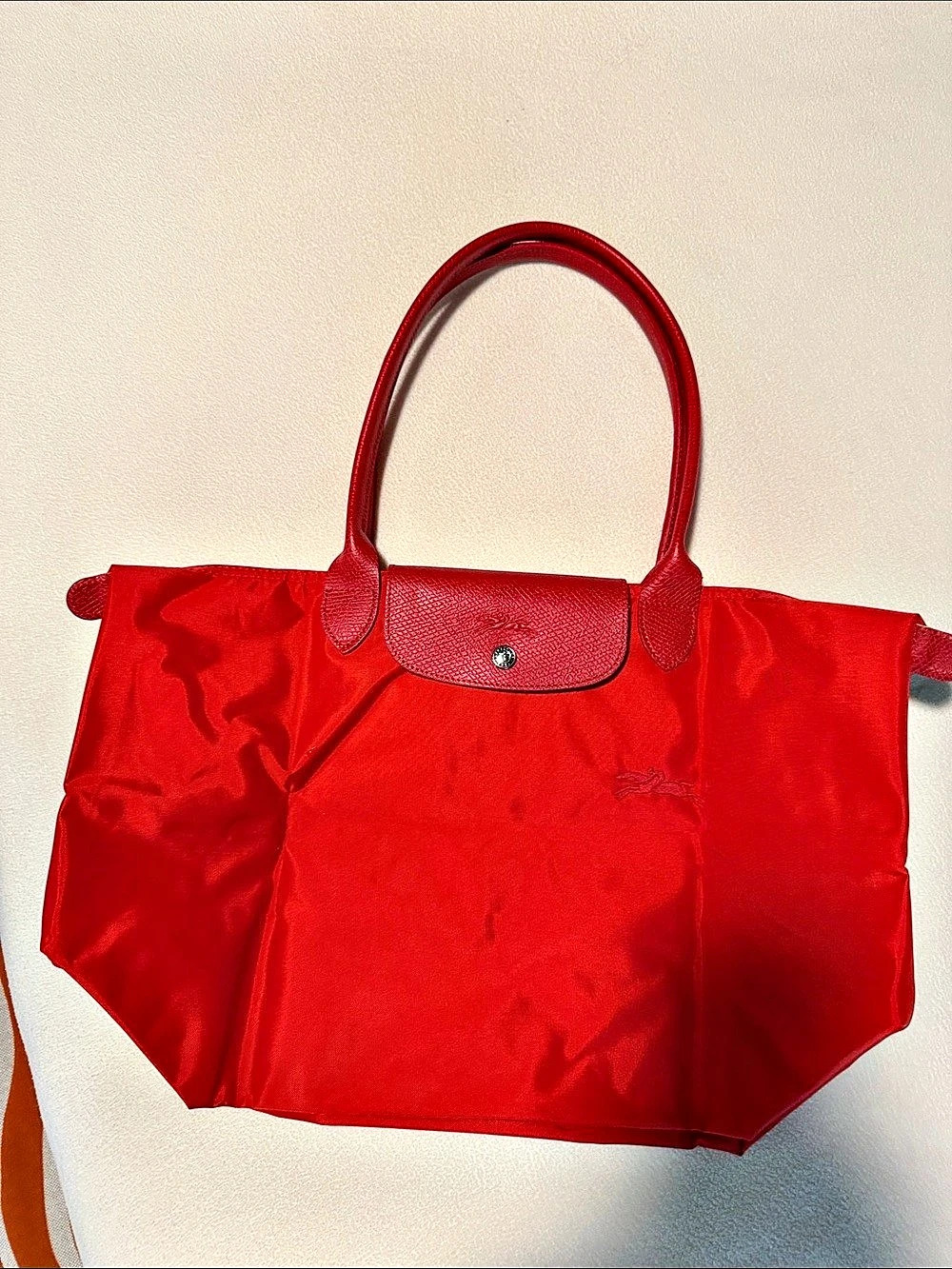 Longchamp Le Pliage Original Expandable Travel Bag Red